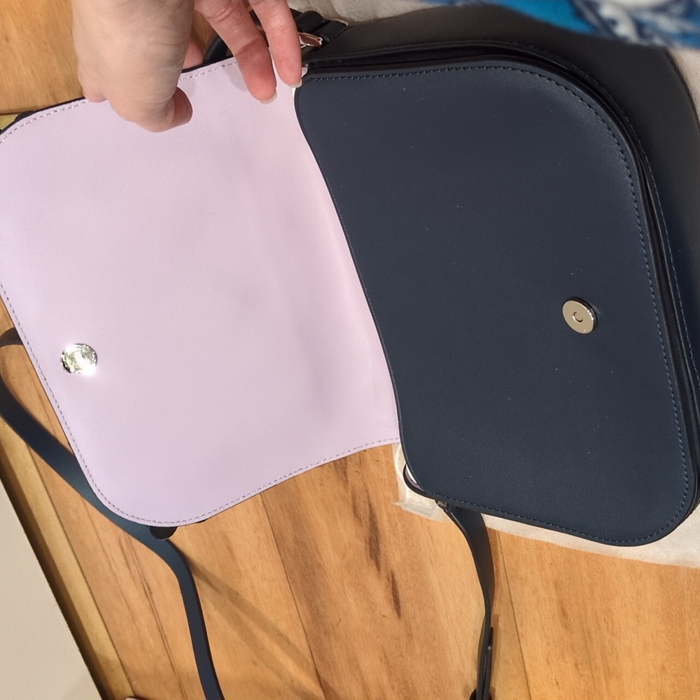Kate Spade NWOT Zibbi Owl Navy 💙 Novelty Medium Flap Shoulder Crossbody Purse - Picture 11 of 15